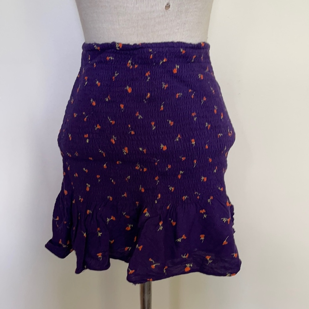 Smocked High Waist Skirt